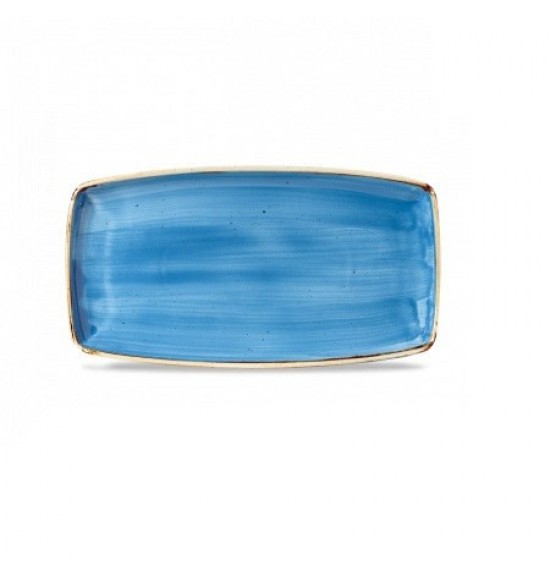 STONECAST COR. BLUE ker. szögl. tál 35x18,5 cm